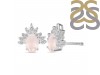 Rose Quartz & White Topaz Stud Earring RSQ-RE-71.