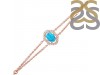 Turquoise & White Topaz Bracelet With Adjustable Camera Lock TRQ-RDB-68.
