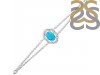 Turquoise & White Topaz Bracelet With Adjustable Camera Lock TRQ-RDB-68.