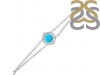 Turquoise & White Topaz Bracelet With Adjustable Camera Lock TRQ-RDB-83.