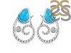 Turquoise & White Topaz Stud Earring TRQ-RDE-55.