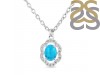 Turquoise & White Topaz Necklace With Slider Lock TRQ-RDN-78.