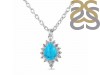 Turquoise & White Topaz Necklace With Slider Lock TRQ-RDN-79.