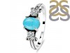 Turquoise & White Topaz Ring TRQ-RDR-1442.