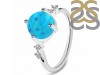 Turquoise & White Topaz Ring TRQ-RDR-3193.