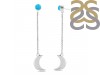 Turquoise Chain & Crescent Moon Earring TRQ-RE-1.