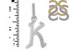 Cubic Zirconia Alphabet K Pendant CUZ-RDA-193.
