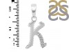 Cubic Zirconia Alphabet K Pendant CUZ-RDA-167.