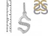 Cubic Zirconia Alphabet S Pendant CUZ-RDA-201