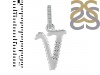 Cubic Zirconia Alphabet V Pendant CUZ-RDA-204