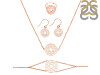Heart Chakra Plain Silver Jewelry Set PS-RDR-322 / RDE-543 / RDN-11 / RDB-11.