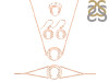 Horse Shoe Plain Silver Jewelry Set PS-RDR-312 / RDE-533 / RDN-1 / RDB-1.