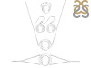 Horse Shoe Plain Silver Jewelry Set PS-RDR-312 / RDE-533 / RDN-1 / RDB-1.