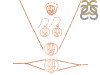 Hamsa Hand Plain Silver Jewelry Set PS-RDR-316 / RDE-537 / RDN-5 / RDB-5.