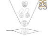Hamsa Hand Plain Silver Jewelry Set PS-RDR-316 / RDE-537 / RDN-5 / RDB-5.