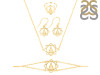 Human Body Chakra Plain Silver Jewelry Set PS-RDR-325 / RDE-546 / RDN-14 / RDB-14.