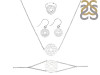 Heart Chakra Plain Silver Jewelry Set PS-RDR-322 / RDE-543 / RDN-11 / RDB-11.