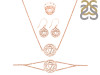 Solar Plexus Chakra Plain Silver Jewelry Set PS-RDR-317 / RDE-538 / RDN-6 / RDB-6.