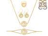 Solar Plexus Chakra Plain Silver Jewelry Set PS-RDR-317 / RDE-538 / RDN-6 / RDB-6.