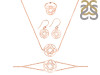 Base Chakra Plain Silver Jewelry Set PS-RDR-321 / RDE-542 / RDN-10 / RDB-10.