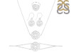 Crown Chakra Plain Silver Jewelry Set PS-RDR-320 / RDE-541 / RDN-9 / RDB-9.