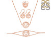 Throat Chakra Plain Silver Jewelry Set PS-RDR-319 / RDE-540 / RDN-8 / RDB-8.