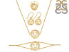 Throat Chakra Plain Silver Jewelry Set PS-RDR-319 / RDE-540 / RDN-8 / RDB-8.