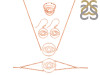 Brow Chakra Plain Silver Jewelry Set PS-RDR-314 / RDE-535 / RDN-3 / RDB-3.