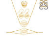 Brow Chakra Plain Silver Jewelry Set PS-RDR-314 / RDE-535 / RDN-3 / RDB-3.