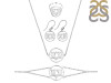 Lotus Plain Silver Jewelry Set PS-RDR-315 / RDE-536 / RDN-4 / RDB-4.