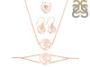 Om Plain Silver Jewelry Set PS-RDR-323 / RDE-544 / RDN-12 / RDB-12.