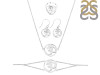 Om Plain Silver Jewelry Set PS-RDR-323 / RDE-544 / RDN-12 / RDB-12.