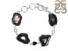 Agate (Black)/White Topaz/Black Spinel Bracelet-BSL ABL-11-20