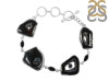 Agate (Black)/Black-Tourmaline Bracelet-BSL ABL-11-26