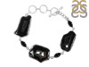 Agate (Black)/Black-Tourmaline Bracelet-BSL ABL-11-28