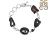 Agate (Black)/White Topaz/Black Spinel Bracelet-BSL ABL-11-4