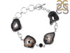 Agate (Black)/White Topaz/Black Spinel Bracelet-BSL ABL-11-6