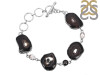 Agate (Black)/White Topaz/Black Spinel Bracelet-BSL ABL-11-7