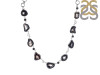 Agate (Black)/Black spinel/White Topaz Necklace-NSL ABL-12-15