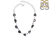Agate (Black)/Black spinel/White Topaz Necklace-NSL ABL-12-17