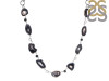 Agate (Black)/Black spinel/White Topaz Necklace-NSL ABL-12-18