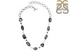 Agate (Black)/Black spinel/White Topaz Necklace-NSL ABL-12-18
