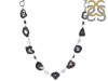 Agate (Black)/White Topaz/Black spinel Necklace-NSL ABL-12-6