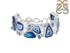 Agate (Blue)/Kyanite/Crystal Bracelet-BJ ABU-11-11