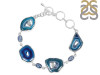 Agate (Blue)/Kyanite/Crystal Bracelet-BJ ABU-11-32