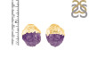 Amethyst Raw Crystal Stud Earring AMT-RCYE-2