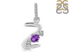Amethyst & White Topaz Alphabet Z Pendant AMT-RDA-104.