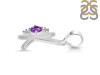 Amethyst & White Topaz Alphabet K Pendant AMT-RDA-11.