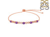 Amethyst & White Topaz Bracelet With Adjustable Camera Lock AMT-RDB-126.