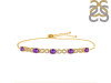 Amethyst & White Topaz Bracelet With Adjustable Camera Lock AMT-RDB-128.